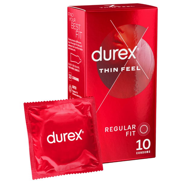 Durex Thin Feel Regular Fit Condoms – 10 Pack Thin Condoms