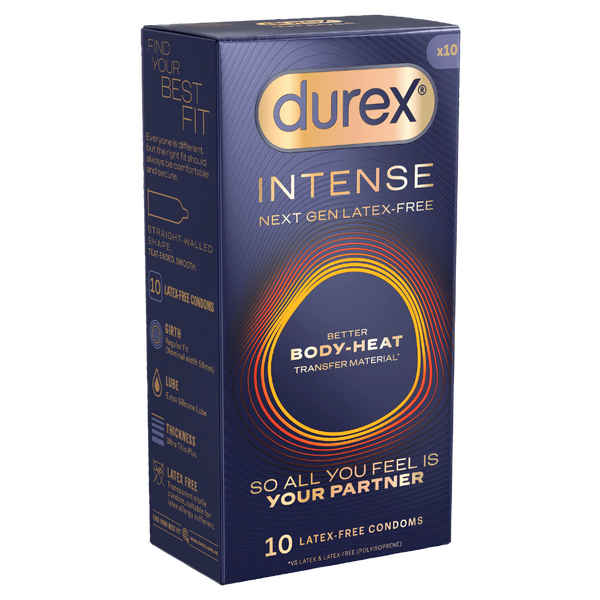 Durex Intense Regular – BodyFeel Material Latex-Free Condom 10 Pack
