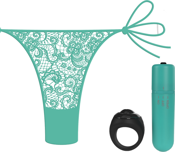 Vibrating Panty Set W/ Remote Ring 4t High Pitch Treble (Kiwi)