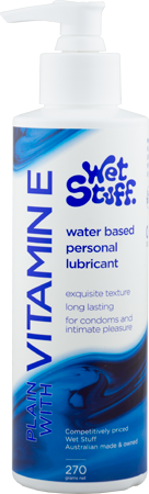 Wet Stuff Plain Enriched With Vitamin E – Water-Based Lubricant