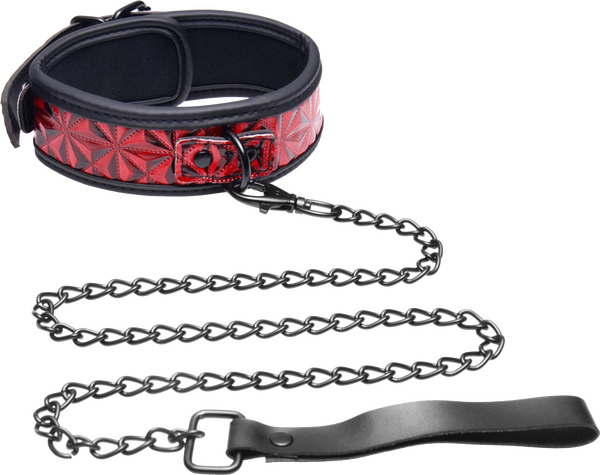 Crimson Tied Collar With Leash – Adjustable Collar and Leash Set