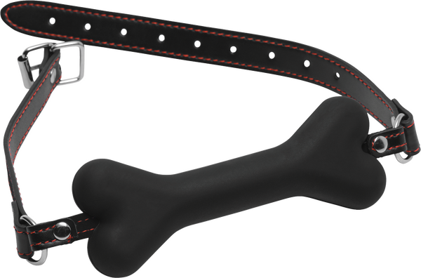 Hound Adjustable Dog Bone Gag – Silicone Bit Gag
