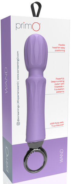 Screaming O PrimO Wand – Rechargeable Portable Wand Vibrator with 5+5 Vibration Functions