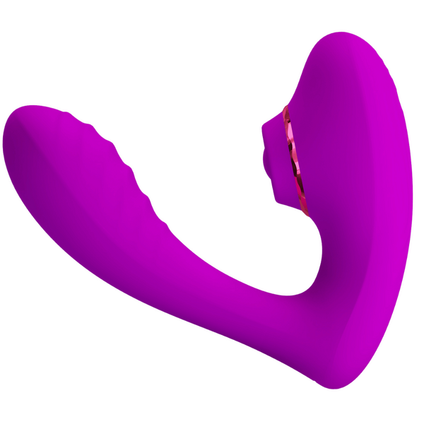 PrettyLove Rechargeable Nauty – Waterproof Clitoral Stimulator with 10 Vibration and 7 Thumping Settings