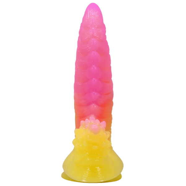 Flame Beast 8.8 Inch Silicone Dildo – Body-Safe Suction Base Dildo