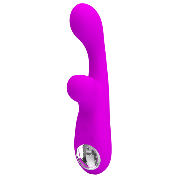 Rechargeable Skylar – Velvet Silicone Multifunction Rabbit Vibrator with Thumping and Vibration Modes