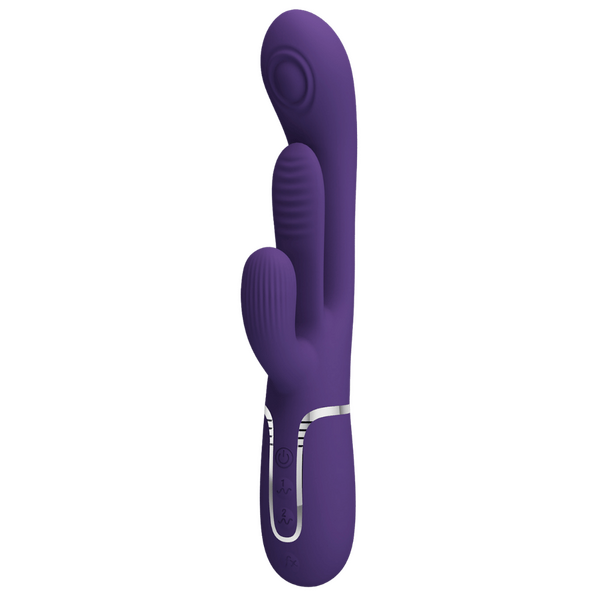 Shania 4in1 Multi-Function Rabbit Vibrator – Velvet Silicone 7 Vibration Settings