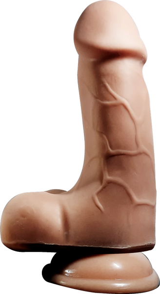 Fuzzy 7" Vibrating Dildo (Flesh)