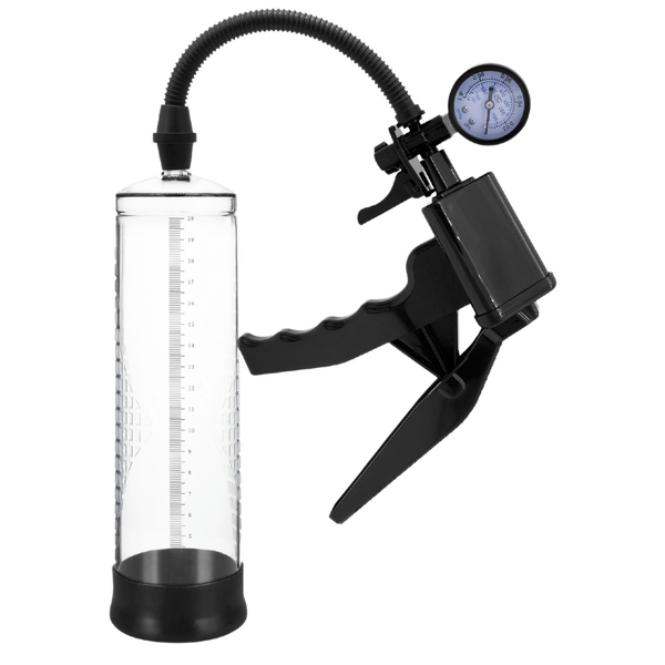 Vaczilla X10 Trigger Gauge Hand Grip – Penis Pump with Silicone Sleeve and Negative Pressure Gauge