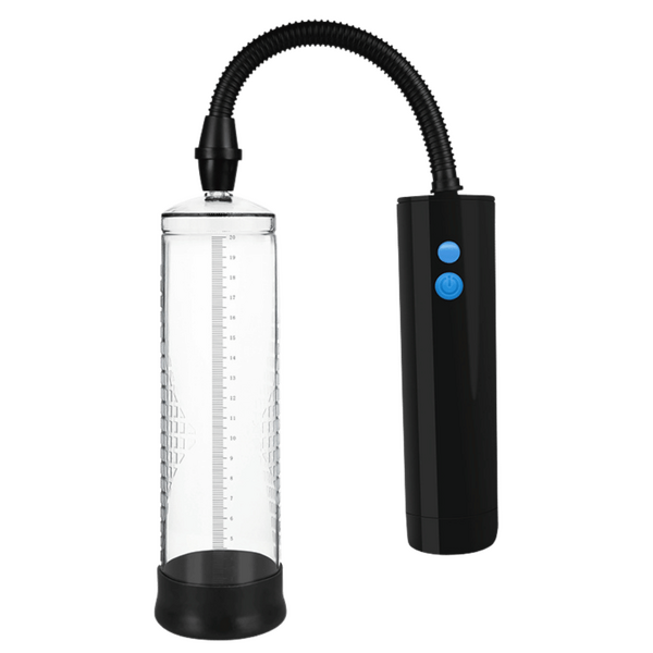 Vaczilla X21 (Black) – USB Rechargeable 3-Speed Cylinder Pump With Silicone Sleeve and Penis Ring
