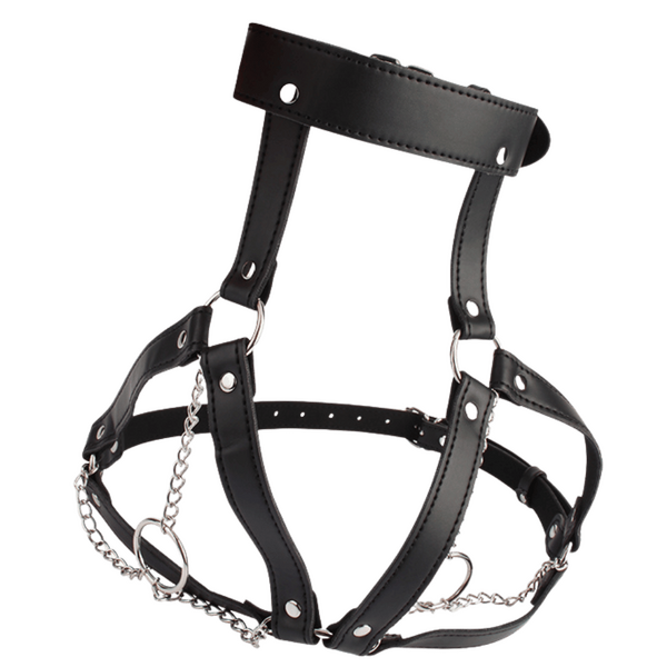 Breast Harness with O-Ring Chains – BDSM Bondage Harness