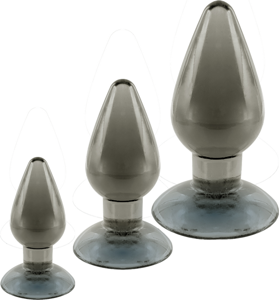 3 In 1 Anal Plug Kit – Flexible Hygienic Suction Cup Base Anal Plugs