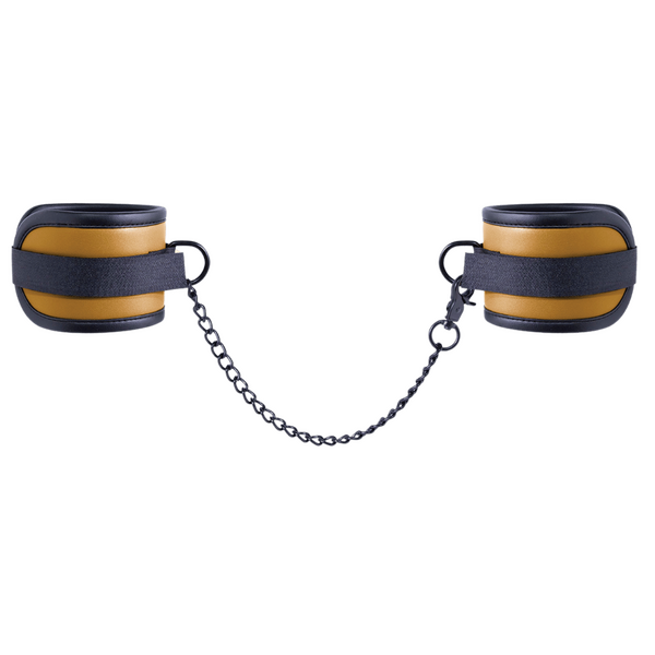 Adjustable Ankle Cuffs with Velcro Lock and 25.9cm Chain – Bondage Restraints