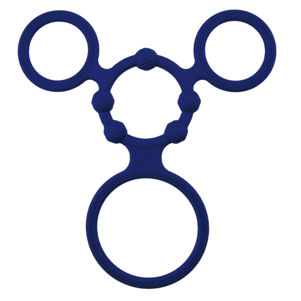 Triple Ring With Ball Stretcher – Stretchy Durable Silicone Ball Stretcher