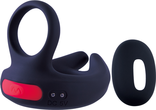 Dual Motor Cock Ring with Scrotal Stimulator – Rechargeable Splashproof Silicone Toy