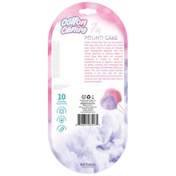 Poundcake Cotton Candy – Medical-Grade Silicone Customizable Vibration Vibrator