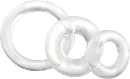 Ringo X3 Cock Rings Mixed Pack - Clear