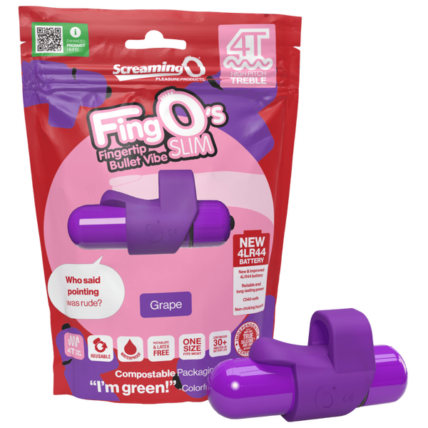FingO Slim 4T – Waterproof Compact Finger Vibrator with High Pitch Treble Vibrations
