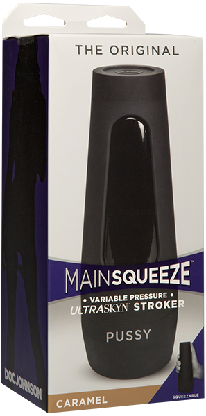Doc Johnson Main Squeeze Original Pussy – Masturbator with Squeezable Grip and Suction Control