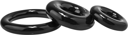 RingO X3 Cock Rings Mixed Pack - Black