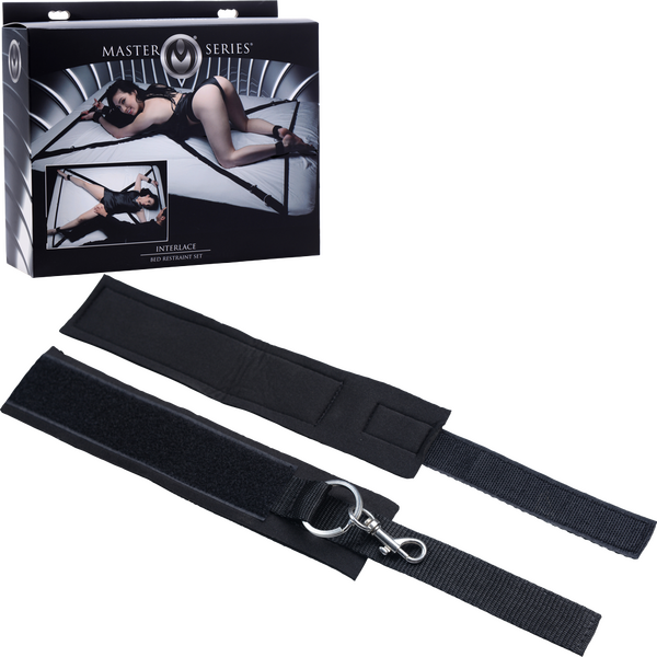 Master Series Interlace Bed Restraint Set – Versatile Restraint Kit with Neoprene Cuffs