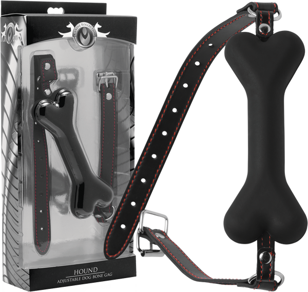 Hound Adjustable Dog Bone Gag – Silicone Bit Gag