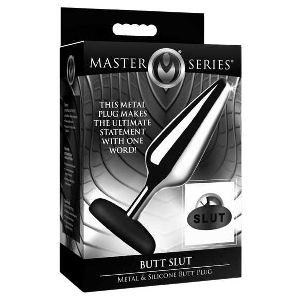Butt Slut Metal and Silicone Butt Plug – Lightweight Aluminum Alloy Butt Plug
