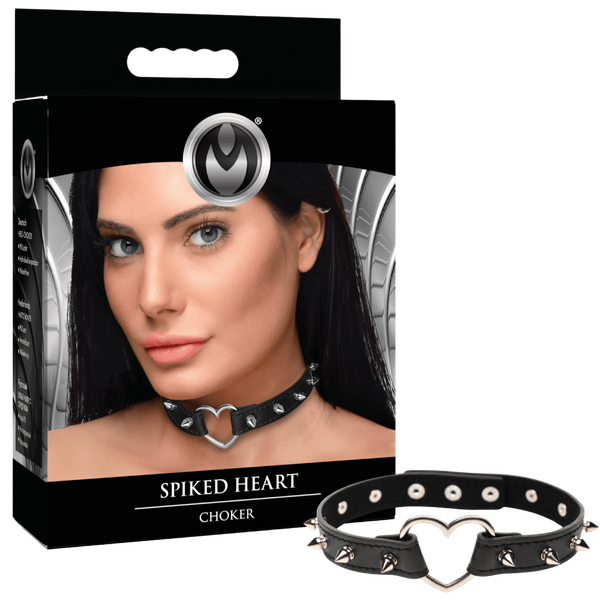 Spiked Heart Choker – Adjustable Spiked Collar Accessory