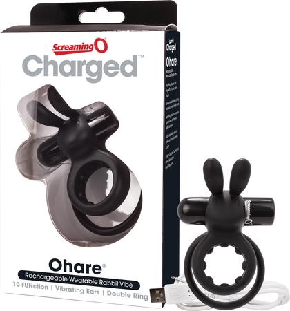 Charged Ohare – Rechargeable Double Cock Ring Rabbit Vibrator
