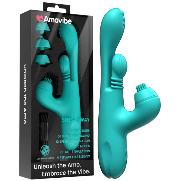 Sensa Sway – 10-Function G-Spot and Clitoral Vibrator with Replacement Sleeves