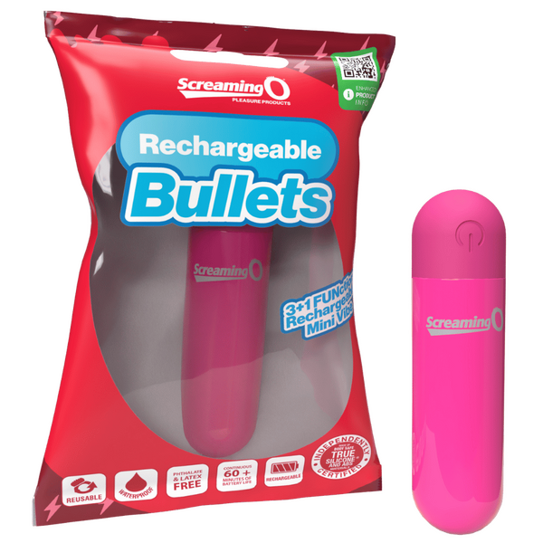 Rechargeable Bullet Vibrator (Pink) – Waterproof 3-Speed Body-Safe ABS Material Vibrator