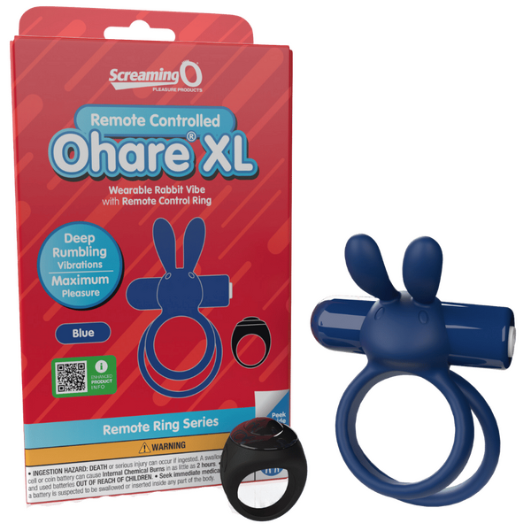 Ohare XL (Blue) – Remote-Controlled Rechargeable Waterproof Wearable Rabbit Vibrator
