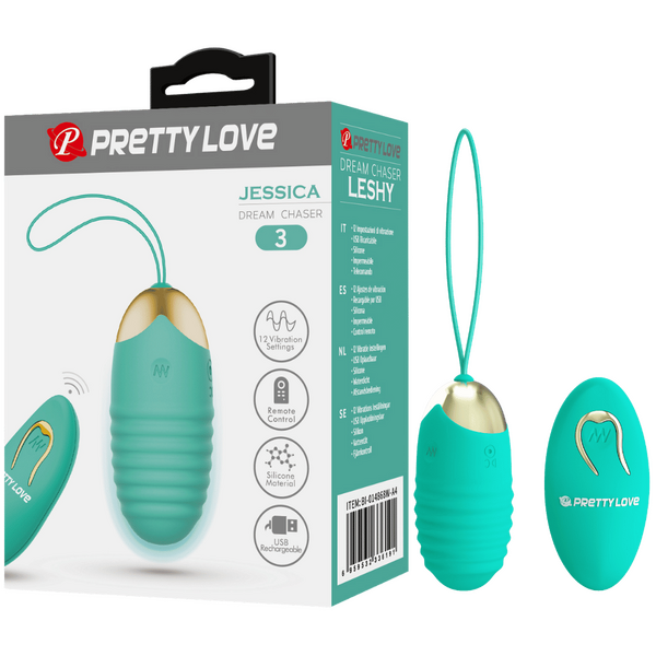 Rechargeable Jessica – Multi-Speed Remote-Controlled Silicone Egg Vibrator with 12 Vibration Settings