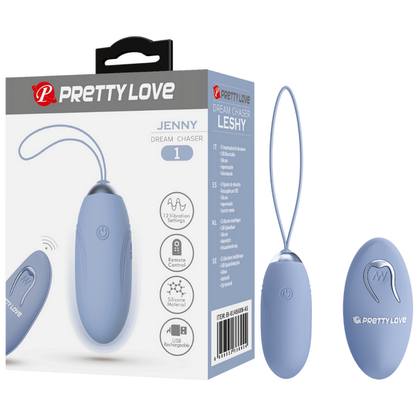 Rechargeable Jenny – Multi-Speed Remote-Controlled Egg Vibrator with 12 Vibration Settings