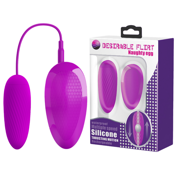 Silicone Naughty Egg – Remote-Controlled Wired Vibrating Egg