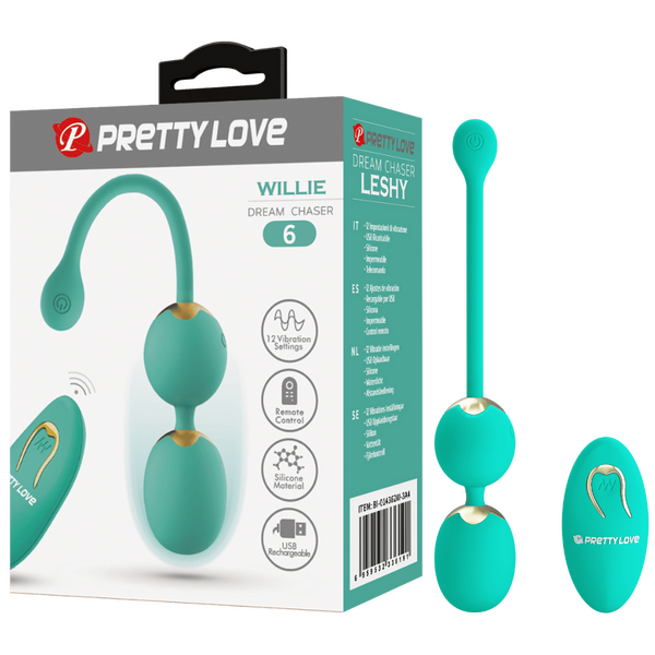 Rechargeable Willie – Remote-Controlled Vibrating Pelvic Floor Exerciser Balls