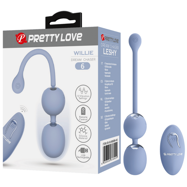 Rechargeable Willie – Remote-Controlled Vibrating Pelvic Floor Exerciser Balls