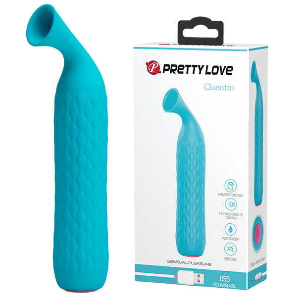 Rechargeable Quentin – 12 Suction Modes Clitoral Stimulator Made of Medical Silicone