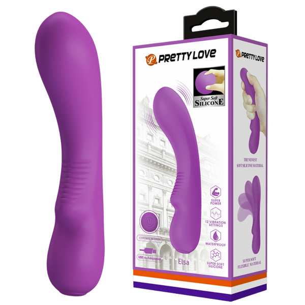 Elsa – Rechargeable Vibrator with 12 Vibration Functions, Smart Memory, and Soft Silicone Material