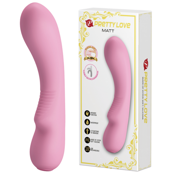 Matt – Rechargeable Soft Silicone Vibrator with 12 Vibration Functions and Smart Memory