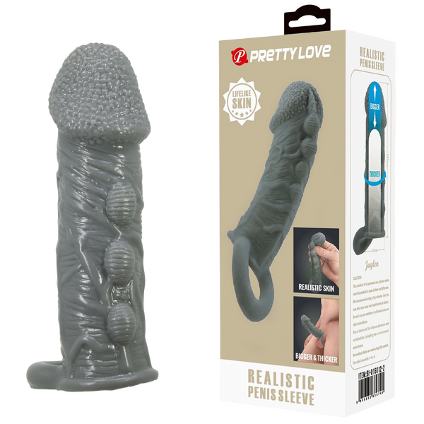 Realistic Penis Sleeve – Stretchy Thickening Penis Sleeve