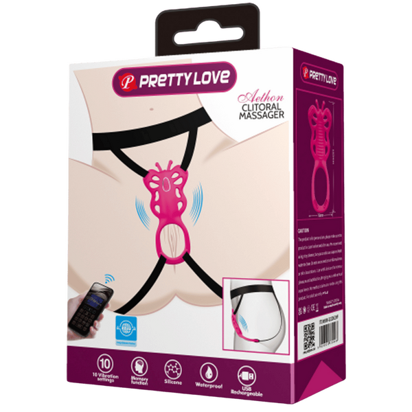 PrettyLove Aethon – Rechargeable Strap-On Butterfly Massager With App Control and 10 Vibration Patterns