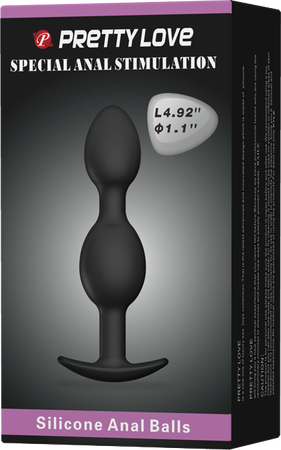 Pretty Love Silicone Anal Balls – 4.92 Inch Silicone Anal Toy