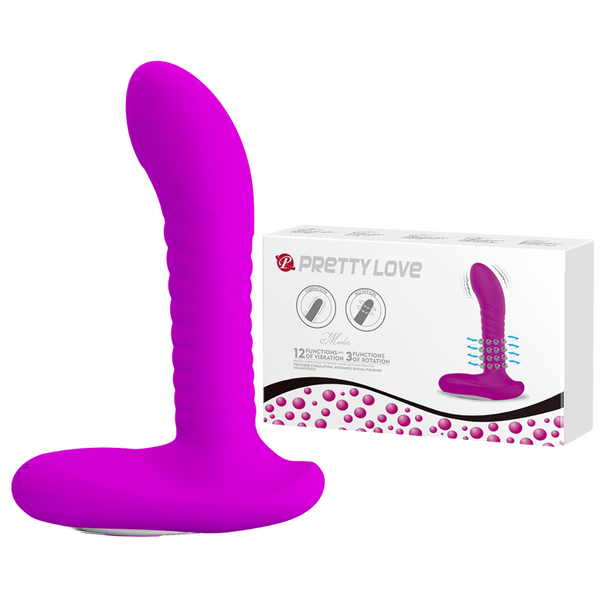 Rechargeable Merlin – Silicone Vibrator with 12 Vibration and 3 Rotation Functions