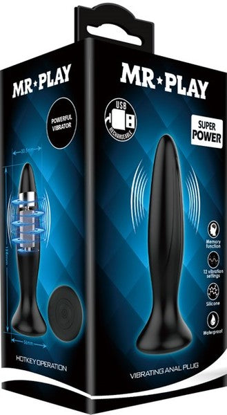 Mr. Play Vibrating Anal Plug – Ergonomic Design Butt Plug