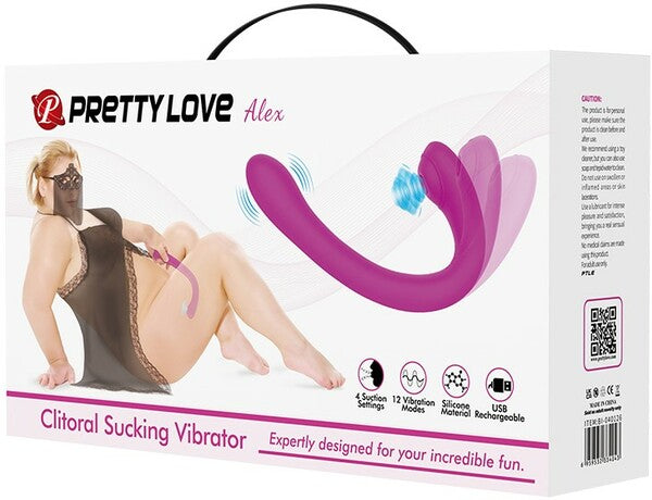 Rechargeable Alex (Purple) – Dual-Action Clitoral Sucking Vibrator with G-Spot Stimulator