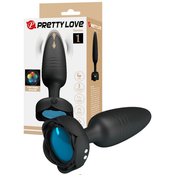 Tarion Light-Up Rechargeable Butt Plug – LED Flashing Silicone Butt Plug
