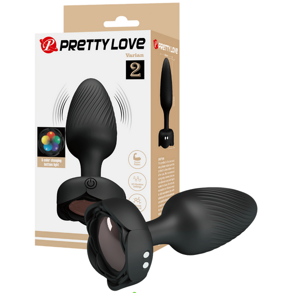 Varian Light-Up Rechargeable Butt Plug – LED Flashing Silicone Butt Plug