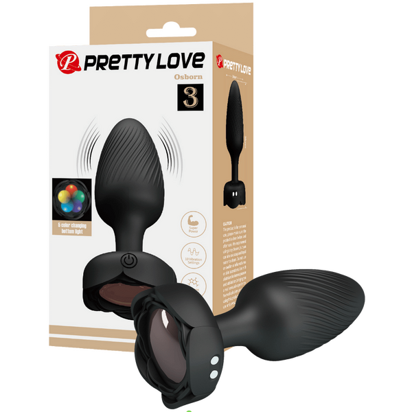 Varian Light-Up Rechargeable Butt Plug – LED Flashing Silicone Butt Plug