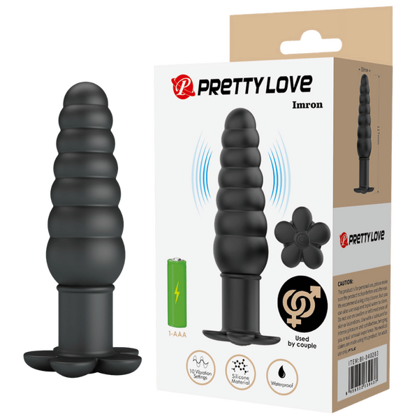 Imron Silicone Butt Plug – Smooth Skin Safe Anal Toy with 10 Vibration Settings